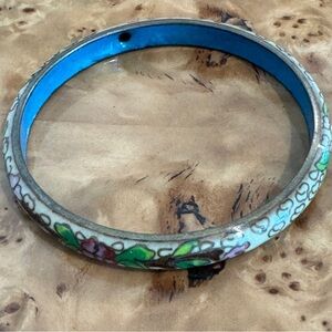 Vintage painted bangle bracelet